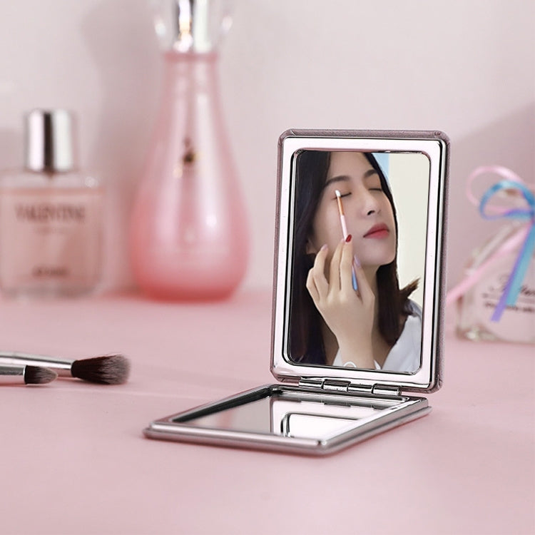 Portable Mini Princess Mirror Double-sided Glass Mirror Girl Folding Vanity Mirror(Square Owel) - Mirror by PMC Jewellery | Online Shopping South Africa | PMC Jewellery