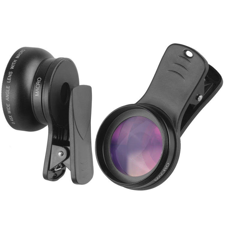 0.45X Ultra Wide Macro Combination Phone Lens with Clip(APL-0.45XWM) - free shipping - PMC TechLife - Order now!