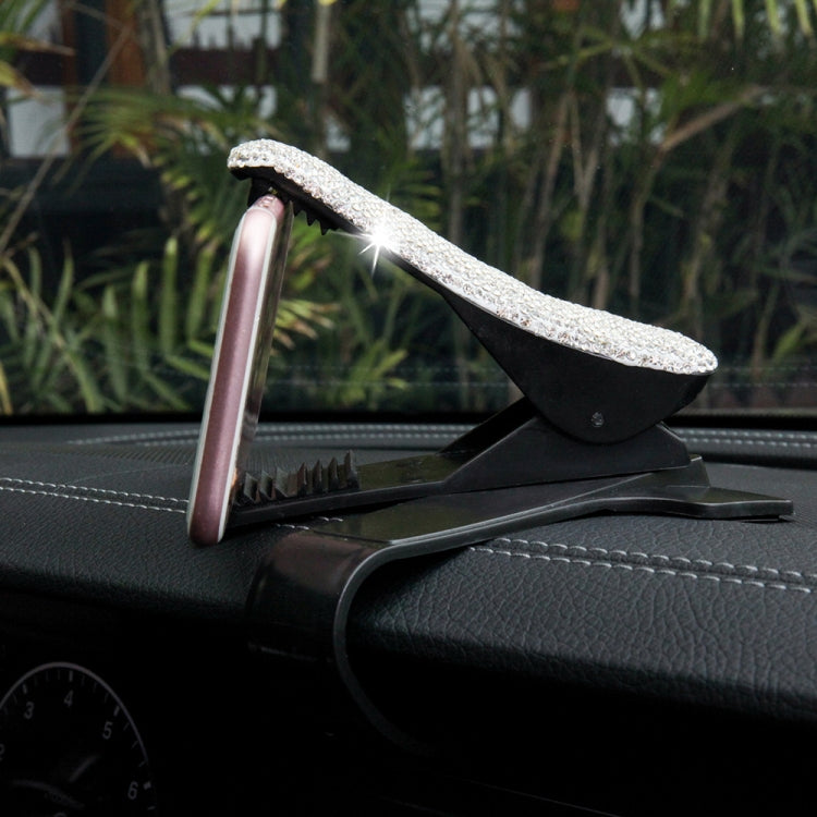 Diamond Car Phone Holder 360 Degree Rotating Creative Car Dashboard Mobile Holders(White) - Car Holders by PMC TechLife | Online Shopping South Africa | PMC TechLife