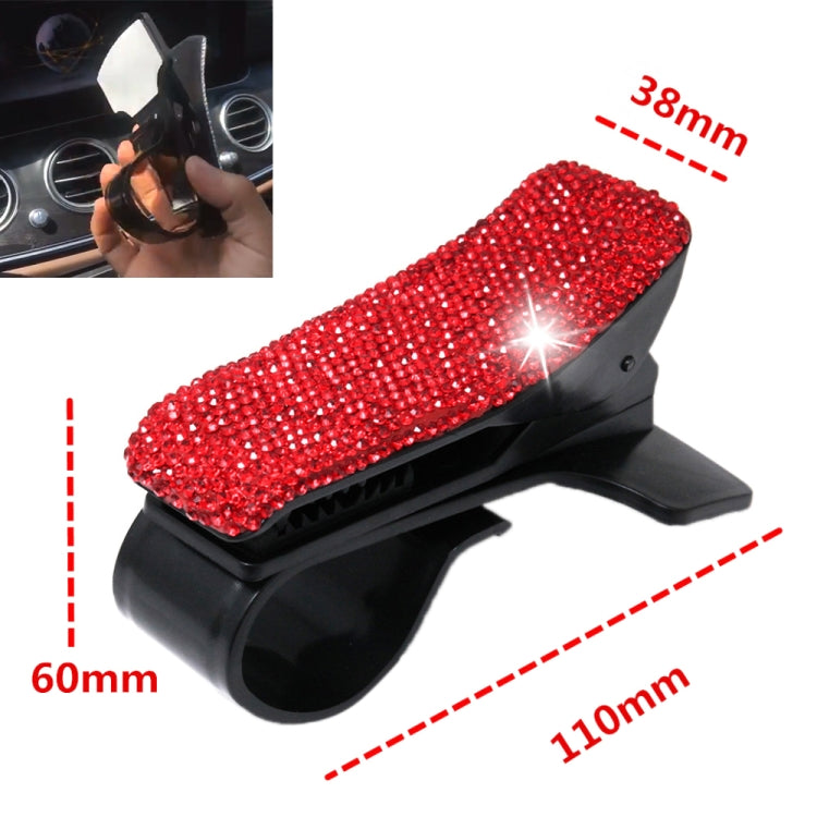 Diamond Car Phone Holder 360 Degree Rotating Creative Car Dashboard Mobile Holders(Red) - Car Holders by PMC TechLife | Online Shopping South Africa | PMC TechLife
