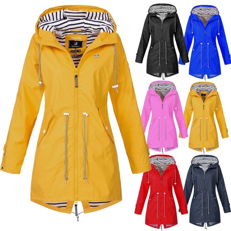 Women Waterproof Rain Jacket Hooded Raincoat, Size:XXL(Black) - Hoodie by PMC Jewellery | Online Shopping South Africa | PMC Jewellery