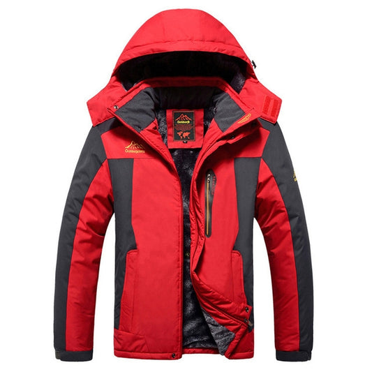Winter Fleece Military Jackets Men Windproof Waterproof Outwear Parka Windbreaker Warm Coat, Size:XXXXXXL(Red) - Loose Coat by PMC Jewellery | Online Shopping South Africa | PMC Jewellery