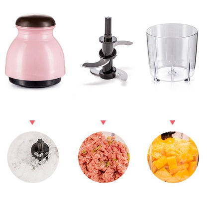 Portable Mixing Cup Electric Soy Milk Juicer Multi-function Cooking Machine Home Meat Grinder(Pink) - Electric juicers by PMC Jewellery | Online Shopping South Africa | PMC Jewellery