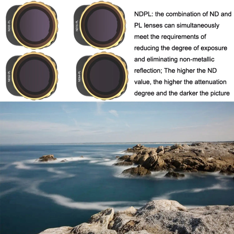 JSR For Mini 3 Pro Camera Filters, Style:4 In 1 ND8-PL+ND16-PL+ND32-PL+ND64-PL - Other by JSR | Online Shopping South Africa | PMC Jewellery | Buy Now Pay Later Mobicred