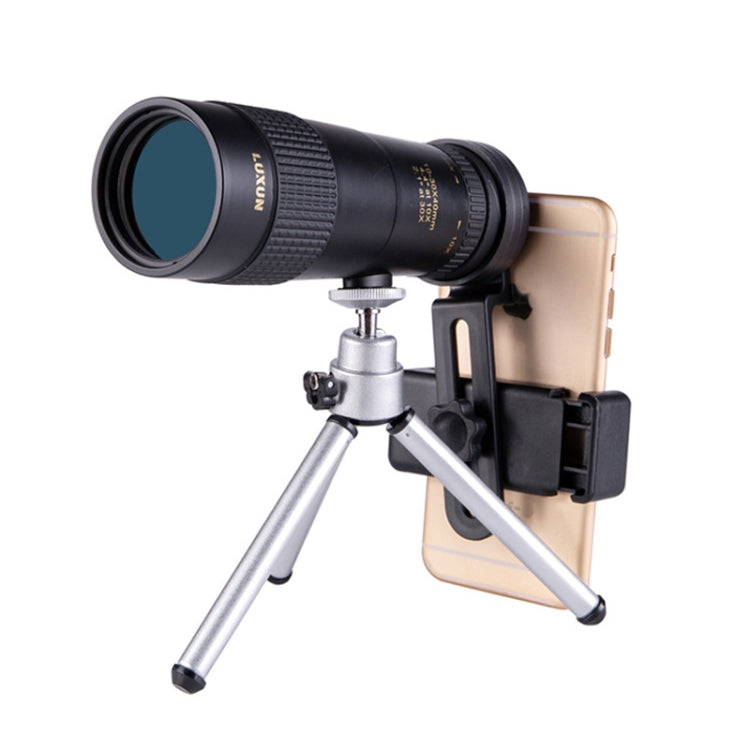 LUXUN 10-30x40 Single-Cylinder HD High-Power Telescope Mobile Phone Mini Telescope(Telescope & Phone Clip & Tripod) - Telescope & Microscope by LUXUN | Online Shopping South Africa | PMC Jewellery