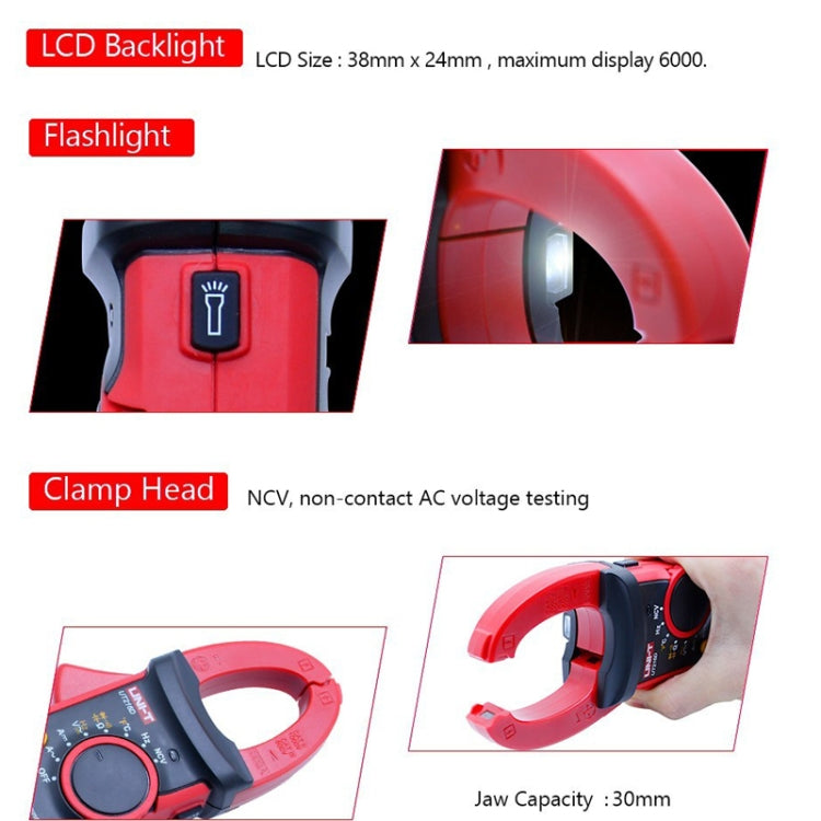UNI-T UT216C 600A Digital Clamp Meter AC DC Voltage Detector - free shipping - PMC TechLife - Order now!