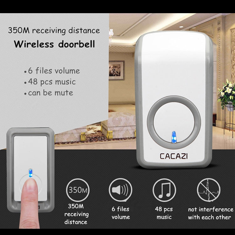 CACAZI W-899 Smart Home Wireless Doorbell Remote Control Doorbell, Style:UK Plug - Wireless Doorbell by CACAZI | Online Shopping South Africa | PMC Jewellery | Buy Now Pay Later Mobicred