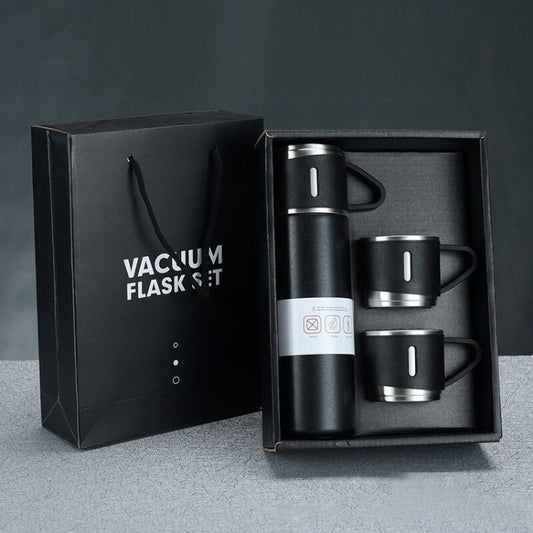 500ml 304 Stainless Steel Thermos Cup Portable Business Tea Cup,Spec: Gift Box Set(Black) - Vacuum Thermoses & Cups by PMC Jewellery | Online Shopping South Africa | PMC Jewellery