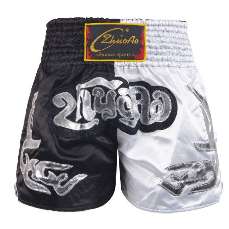 ZhuoAo Muay Thai/Boxing/Sanshou/Fighting Shorts for Men and Women, Size:XS(Classic Black White) - Sportswear by ZhuoAo | Online Shopping South Africa | PMC Jewellery