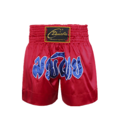 ZhuoAo Muay Thai/Boxing/Sanshou/Fighting Shorts for Men and Women, Size:M(Alphabet Red) - Sportswear by ZhuoAo | Online Shopping South Africa | PMC Jewellery | Buy Now Pay Later Mobicred