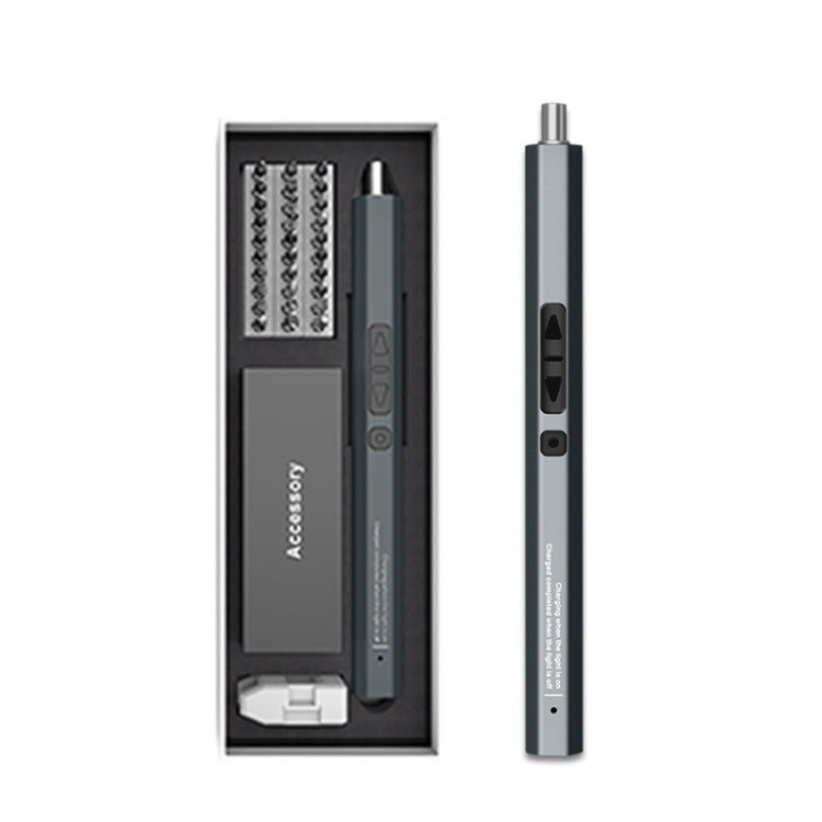 36 In 1 Rechargeable Mini Electric Screwdriver Set With 3LED Lighting(Gray) - Screwdriver Set by PMC TechLife | Online Shopping South Africa | PMC TechLife | Buy Now Pay Later Mobicred