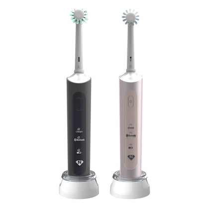 Wireless Rechargeable Waterproof Electric Toothbrush Rotary Brush Head(Pink) - Toothbrushes by PMC Jewellery | Online Shopping South Africa | PMC Jewellery