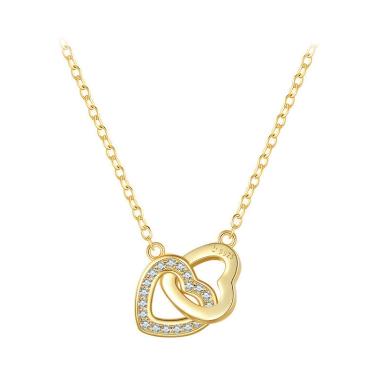 Love S925 Sterling Silver Lady Necklace (Gold) - Necklaces & Pendants by PMC Jewellery | Online Shopping South Africa | PMC Jewellery