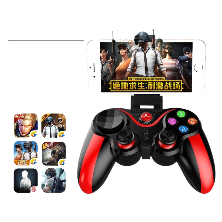 IOS Android Game Handle Bluetooth Direct Connection Handle PC TV Game Handle(013 Red) - Controller Gamepad by PMC TechLife | Online Shopping South Africa | PMC TechLife