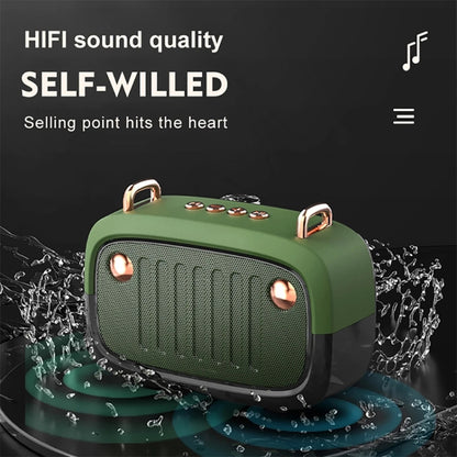 BS32D Wireless Bluetooth Speaker Cartoon Subwoofer Outdoor Card Portable Mini Speaker(Black) - Mini Speaker by PMC Jewellery | Online Shopping South Africa | PMC Jewellery