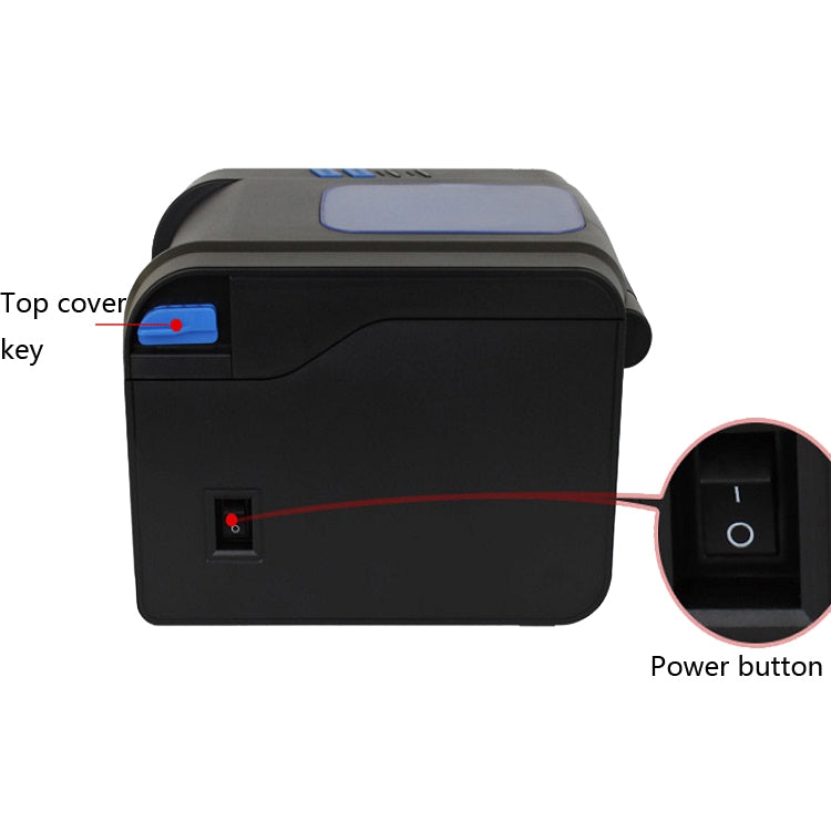 Xprinter XP-370B Barcode Printer Self-adhesive QR Code Printer Label Clothing Tag Thermal Ticket Machine(UK Plug) - Printer by Xprinter | Online Shopping South Africa | PMC Jewellery | Buy Now Pay Later Mobicred