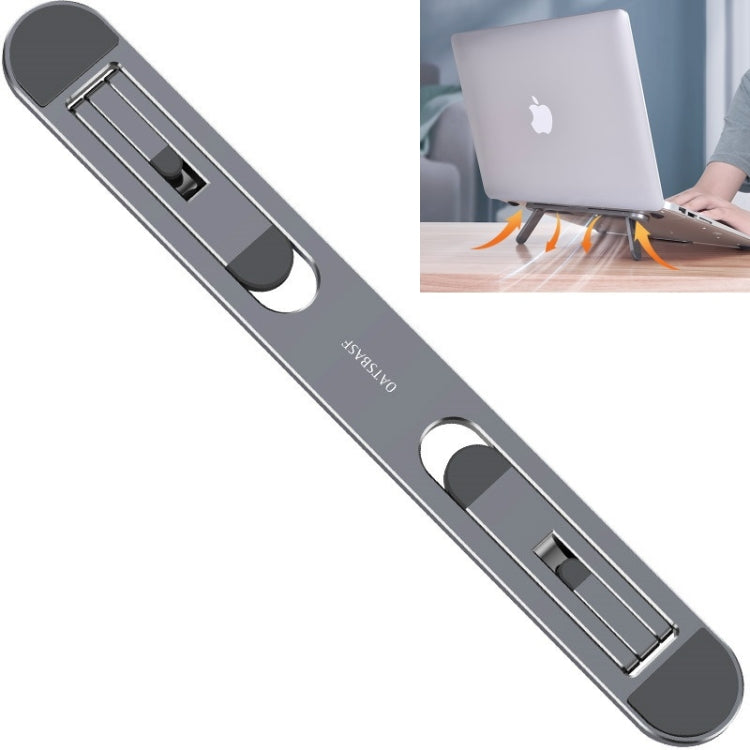Oatsbasf Portable Storage Foldable Notebook Computer Bracket Heightening Fan Heater(Gray) - Laptop Stand by PMC TechLife | Online Shopping South Africa | PMC TechLife | Buy Now Pay Later Mobicred