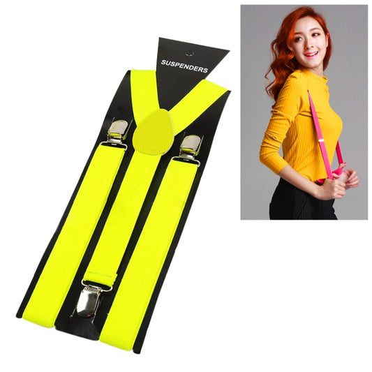 Candy-colored Stretch Polyester Adjustable Shoulder Strap Clip(Yellow) - Belts by PMC Jewellery | Online Shopping South Africa | PMC Jewellery