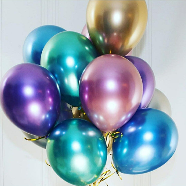 50 PCS 12inch Glossy Metal Pearl Latex Balloons Metallic Color Inflatable Air Ball Birthday Party Decor(Green) - Balloons by PMC Jewellery | Online Shopping South Africa | PMC Jewellery