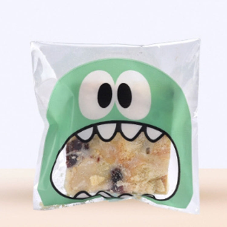 100 PCS Cute Big Teech Mouth Monster Plastic Bag Wedding Birthday Cookie Candy Gift OPP Packaging Bags, Gift Bag Size:10x10cm(Green) - Gift Bags & Wrapping Supplies by PMC Jewellery | Online Shopping South Africa | PMC Jewellery