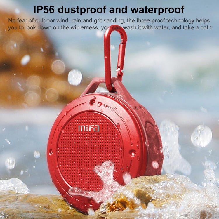 mifa IXP6 Waterproof Mini Portable Bass Wireless Bluetooth Speaker Built-in Mic(red) - Mini Speaker by mifa | Online Shopping South Africa | PMC Jewellery