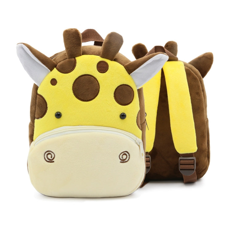 Kids 3D Animal Velvet Backpacks Children Cartoon Kindergarten Toys Gifts School Bags(Giraffe) - Kids Bags by PMC Jewellery | Online Shopping South Africa | PMC Jewellery