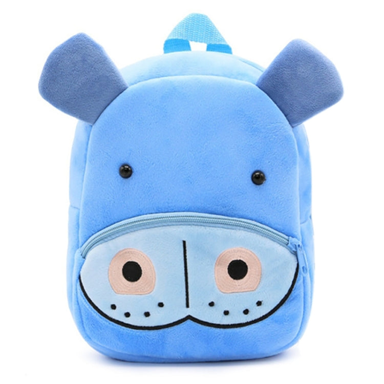 Kids 3D Animal Velvet Backpacks Children Cartoon Kindergarten Toys Gifts School Bags(Hippo) - Kids Bags by PMC Jewellery | Online Shopping South Africa | PMC Jewellery