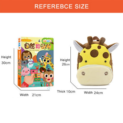 Kids 3D Animal Velvet Backpacks Children Cartoon Kindergarten Toys Gifts School Bags(Hippo) - Kids Bags by PMC Jewellery | Online Shopping South Africa | PMC Jewellery