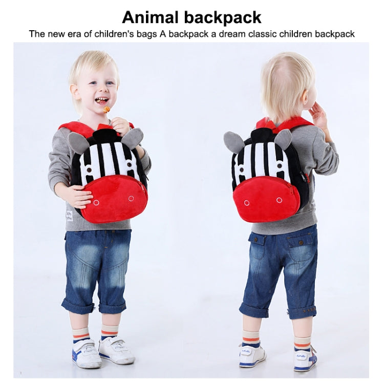 Kids 3D Animal Velvet Backpacks Children Cartoon Kindergarten Toys Gifts School Bags(Zebra) - Kids Bags by PMC Jewellery | Online Shopping South Africa | PMC Jewellery