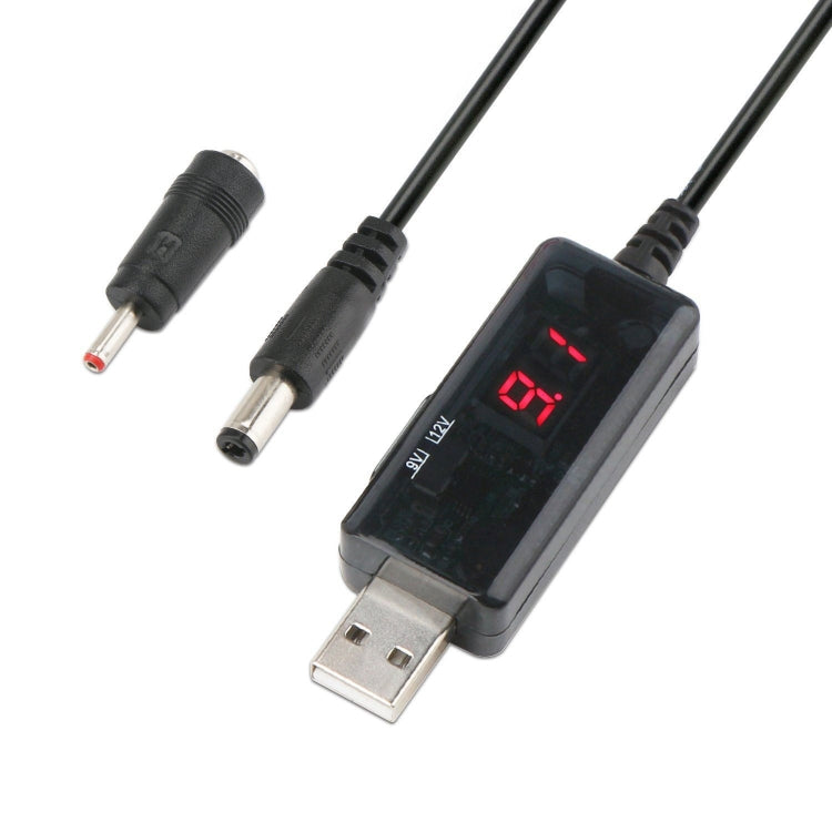 USB Boost Cable 5V Step Up to 9V 12V Adjustable Voltage Converter 1A Step-up Volt Transformer DC Power Regulator with Switch EU - AC Adapers by PMC TechLife | Online Shopping South Africa | PMC TechLife