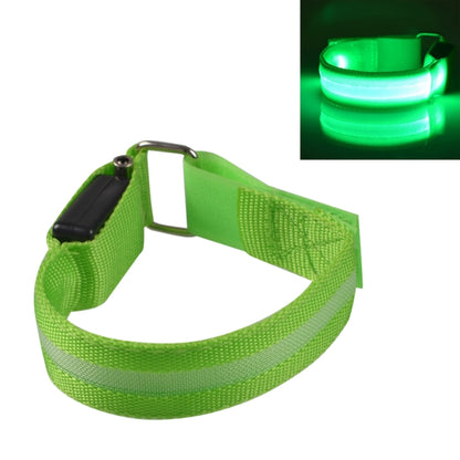 Nylon Night Sports LED Light Armband Light Bracelet, Specification:Battery Version(Green) - Wristbands by PMC Jewellery | Online Shopping South Africa | PMC Jewellery