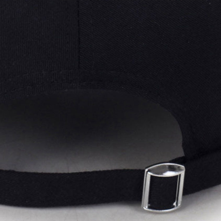 Unisex Casual Solid Color Adjustable Baseball Caps with Ring(White) - Peaked Cap by PMC Jewellery | Online Shopping South Africa | PMC Jewellery