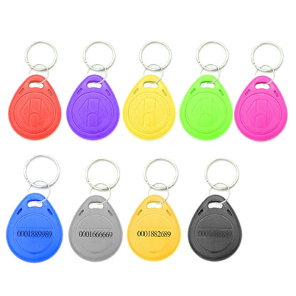 10 PCS 125KHz TK/EM4100 Proximity ID Card Chip Keychain Key Ring(Purple) - Access Card by PMC Jewellery | Online Shopping South Africa | PMC Jewellery