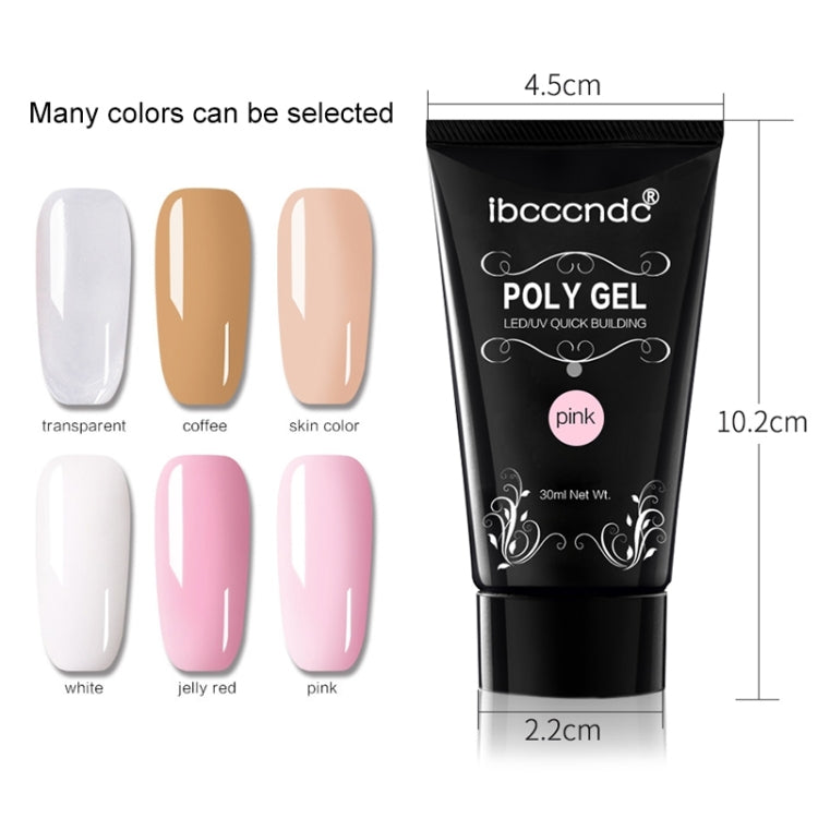 3 PCS Nail Acrylic Poly Gel Pink White Clear Crystal Builder Gel(Transparent) - free shipping - PMC TechLife - Order now!