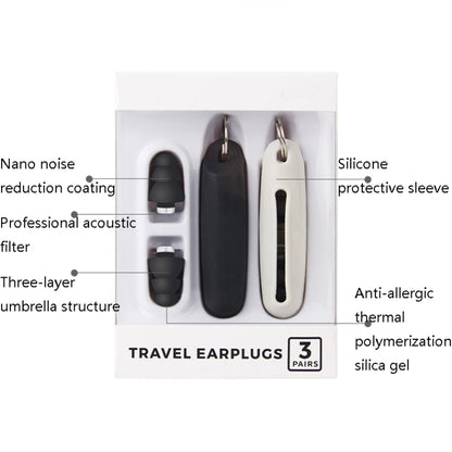 Anti-Noise Sleep Earplugs Silicone Soundproof Earplugs Industrial Noise Cancelling Silent Earplugs(White) - Earmuff & Pad by PMC Jewellery | Online Shopping South Africa | PMC Jewellery