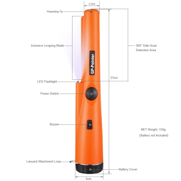 GP-Pointer S Metal Detector Gold Detector Pointer Pinpointing(Orange) - Voltage Detector by PMC Jewellery | Online Shopping South Africa | PMC Jewellery