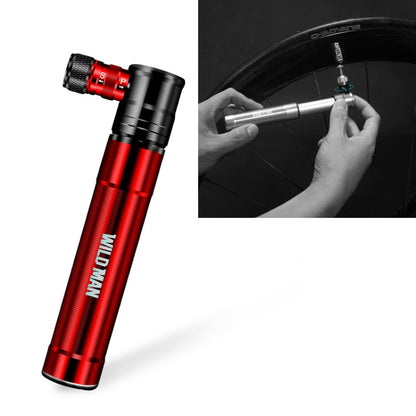 WILD MAN Mountain Road Bike Portable Bicycle Pump Us And French Mouth Universal Pump Mini Basketball Football Pump(Red) - Bicycle Locks & Bicycle Pumps by WILD MAN | Online Shopping South Africa | PMC Jewellery