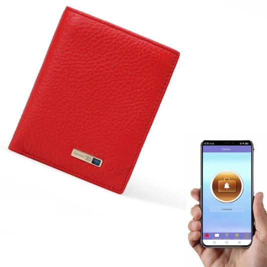 Vertical Wallet Smart Bluetooth Anti-Lost Anti-Theft Leather Bag, Style:Smart(Red) - Antimagnetic RFID Package by PMC Jewellery | Online Shopping South Africa | PMC Jewellery | Buy Now Pay Later Mobicred