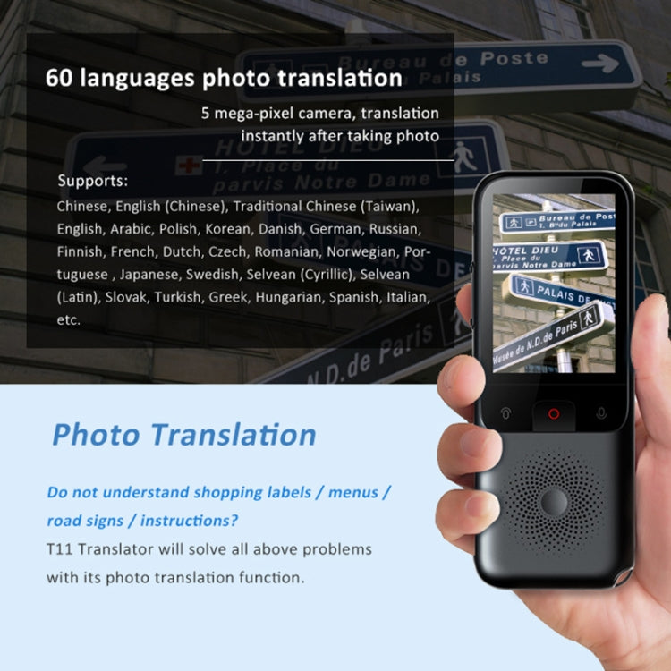 T11 Intelligent Voice Translator WIFI Artificial Intelligence Language Translation -  by PMC TechLife | Online Shopping South Africa | PMC TechLife