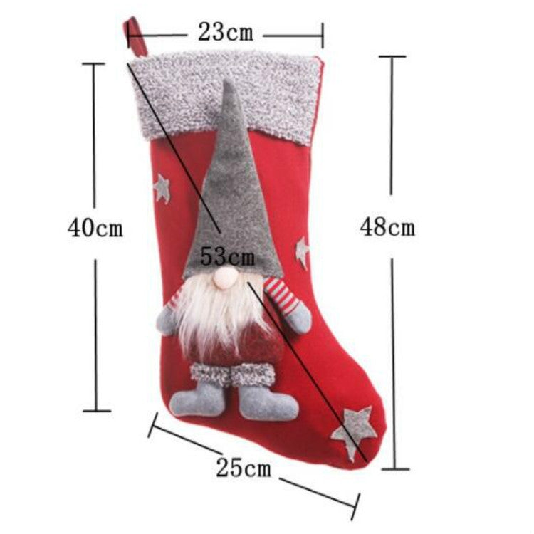 Christmas Ornaments Three-Dimensional Faceless Doll Christmas Stocking Christmas Gift Candy Bag(Red) - Gift Bags & Boxes by PMC Jewellery | Online Shopping South Africa | PMC Jewellery