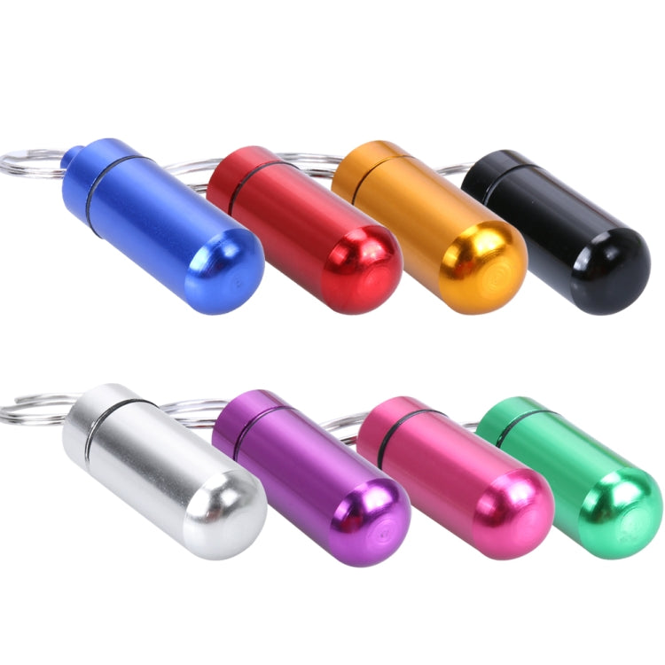 10pcs Portable Sealed Waterproof Aluminum Alloy First Aid Pill Bottle with Keychain(Silver) - Emergency Tools by PMC TechLife | Online Shopping South Africa | PMC TechLife