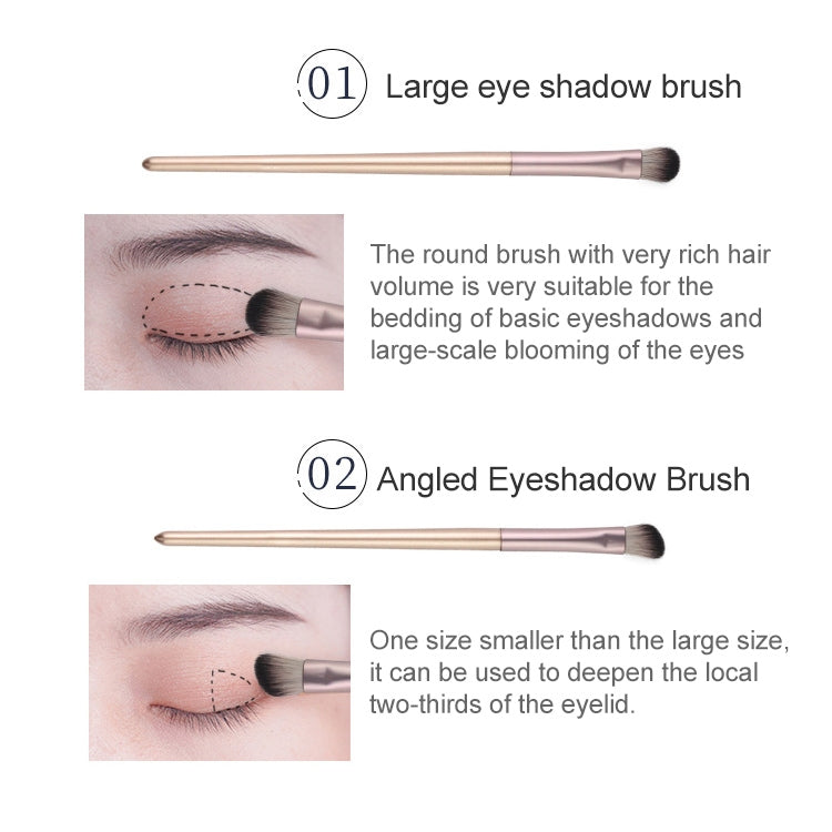 4 PCS / Set Makeup Brush Eye Shadow Brush Eye Makeup Set Soft Hair Detail Brush Smudge Brush With Brush Bag, Color:Gold - Makeup Brushes by PMC Jewellery | Online Shopping South Africa | PMC Jewellery