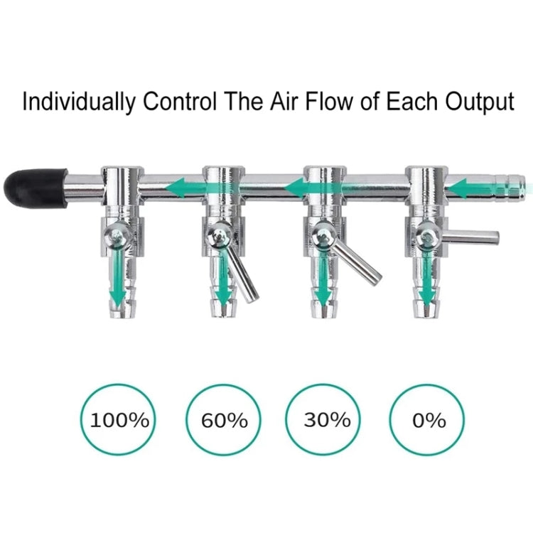 Fish Tank Oxygen Pipe Stainless Steel Distributor Oxygen Regulating Valve, Specification: Ten Heads - Air Pumps by PMC TechLife | Online Shopping South Africa | PMC TechLife