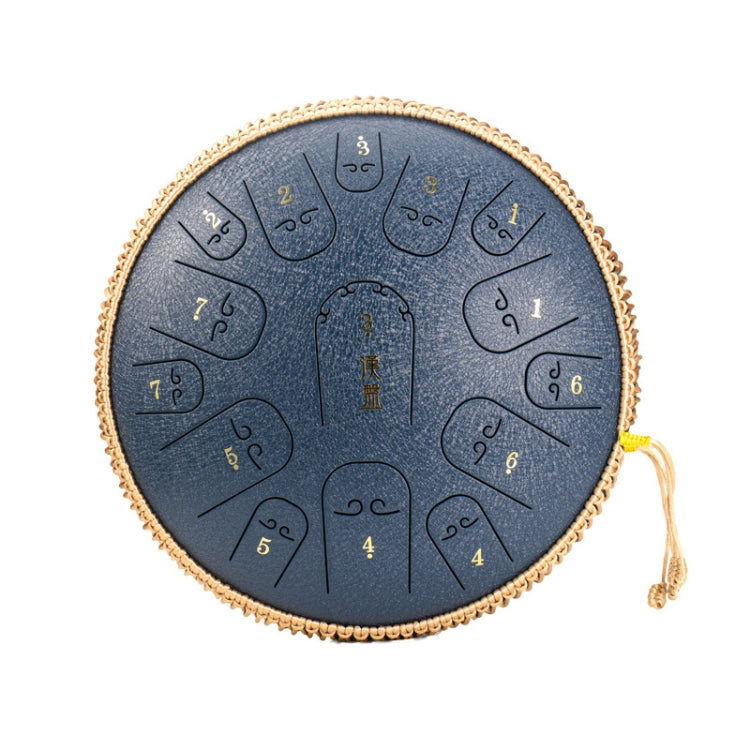 15-Tone Ethereal Drum 14-Inch Steel Tongue Drum Hollow Drum Sanskrit Drummer Disc(Navy Blue) - Percussion Instruments by PMC Jewellery | Online Shopping South Africa | PMC Jewellery