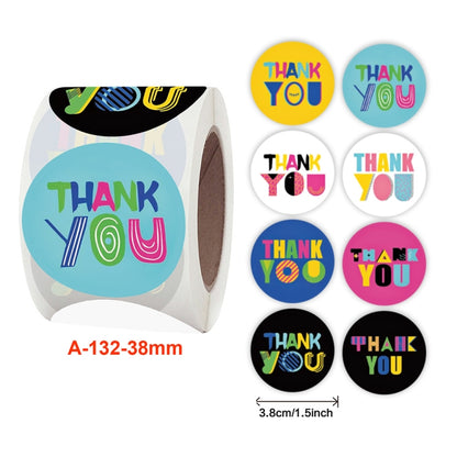 3 PCS Thank You Sticker 8 Kinds Of Pictures Wedding Party Decoration Supplies Label 38 mm/1.5 inch(A-132-38mm) - Sticker & Tags by PMC Jewellery | Online Shopping South Africa | PMC Jewellery