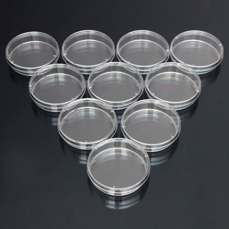 10 PCS Polystyrene Sterile Petri Dishes Bacteria Dish Laboratory Biological Scientific Lab Supplies, Size:60mm - Teaching Resources by PMC Jewellery | Online Shopping South Africa | PMC Jewellery