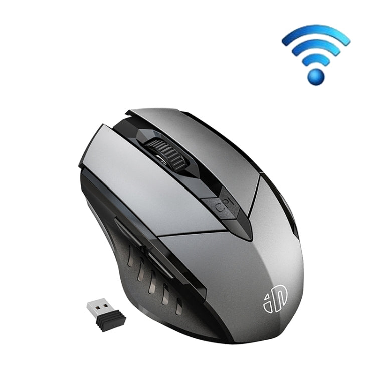 Inphic PM6 6 Keys 1000/1200/1600 DPI Home Gaming Wireless Mechanical Mouse, Colour: Gray Wireless Charging Silent Version - Wireless Mice by Inphic | Online Shopping South Africa | PMC Jewellery | Buy Now Pay Later Mobicred