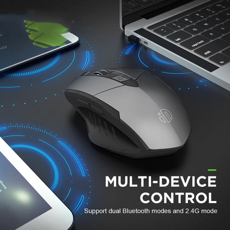 Inphic PM6 6 Keys 1000/1200/1600 DPI Home Gaming Wireless Mechanical Mouse, Colour: Gray Wireless Charging Silent Version - Wireless Mice by Inphic | Online Shopping South Africa | PMC Jewellery | Buy Now Pay Later Mobicred