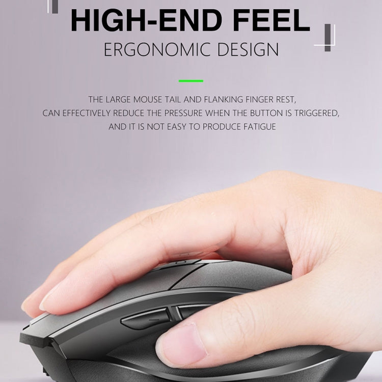 Inphic PM6 6 Keys 1000/1200/1600 DPI Home Gaming Wireless Mechanical Mouse, Colour: Gray Wireless Charging Silent Version - Wireless Mice by Inphic | Online Shopping South Africa | PMC TechLife | Buy Now Pay Later Mobicred