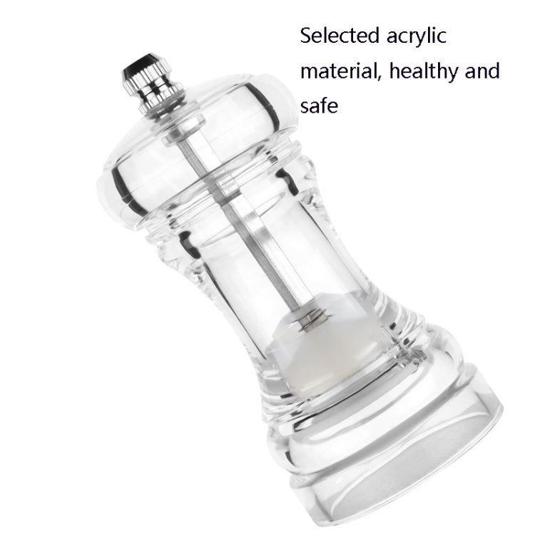 Acrylic Transparent Pepper Grinder Manual Pepper Grinder Ceramic Core Multi-Purpose Seasoning Bottle, Specification: 4 Inch - Stirrer & Squeezer by PMC Jewellery | Online Shopping South Africa | PMC Jewellery